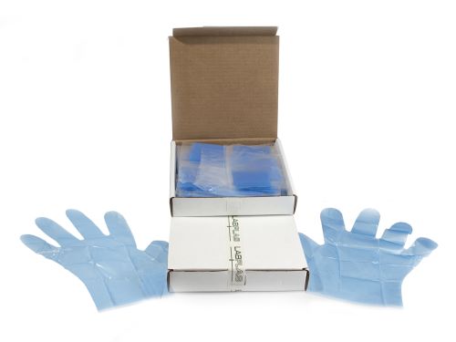 Sterile blue gloves